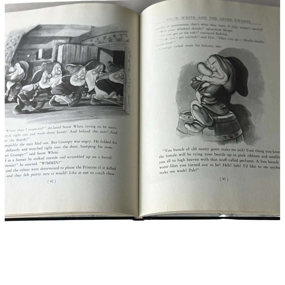 Snow White Seven Dwarfs 1987 Abrams 50th Anniversary Facsimile Edition Book